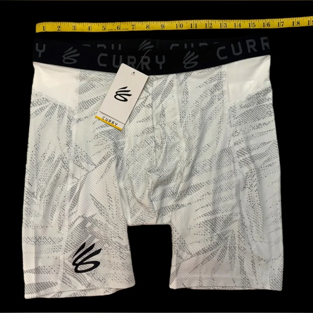 Under Armour Men’s Curry HeatGear Printed Compression Shorts 1379829-101 Size XL